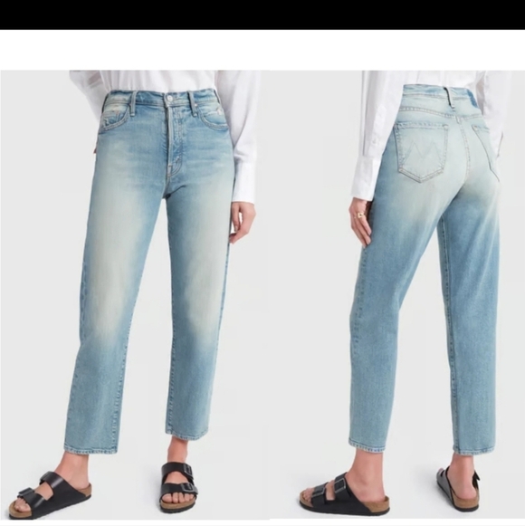 MOTHER Superior The Huffy Flood Jeans High Rise Straight Leg In Amen Size 26 - Picture 4 of 16